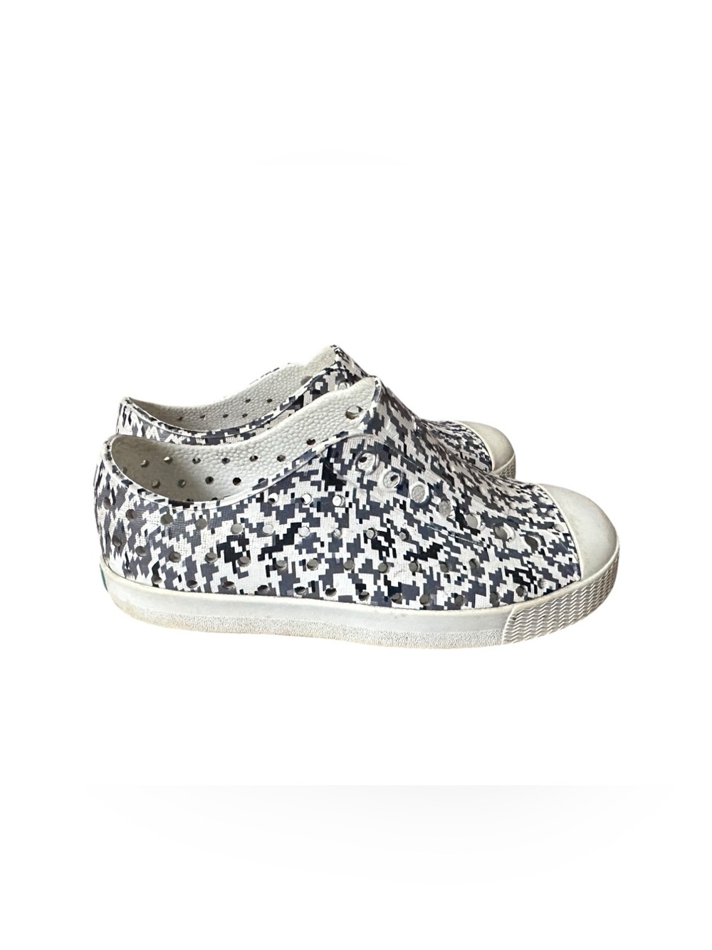 Native Jefferson Slip-On shoes Gray Digital Print Pattern Toddler Size 9 - Picture 2 of 6